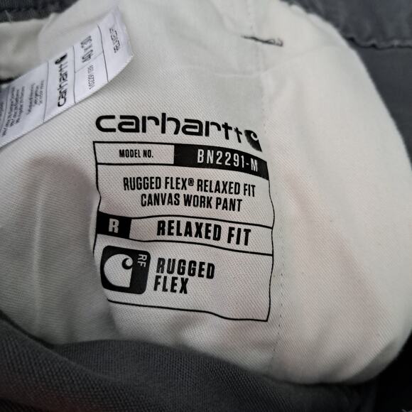 Carhartt Rugged Flex Relaxed Fit Canvas Work Pants Gray Men's 40x30 - Picture 9 of 9
